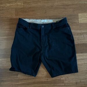 Stylish Black Men's Flat Front Shorts